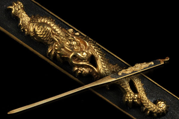 脇差　拵　小柄　伴入道風一作之　刀　金象嵌　縁頭　笹に蟹　目貫　刀装具　武具 Amazon.co.jp: 模造刀剣 縁・頭・鍔を鬼の金具で拵えた逸品 幕末